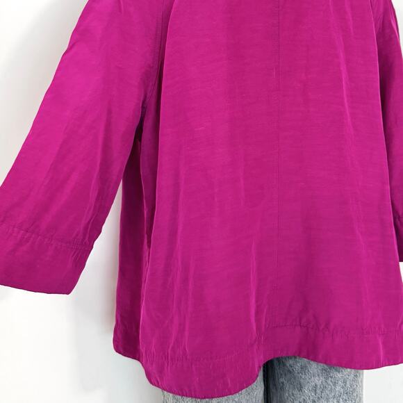 Lafayette 148 Linen Blend Full Zip Performance Blazer Jacket Hot Pink Size 18 - Picture 11 of 14